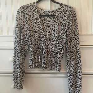 Zara Leopard Blouse